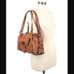 Michael Michael Kors Shoulder Bag Cognac Gold Hardware Purse Handbag Satchel